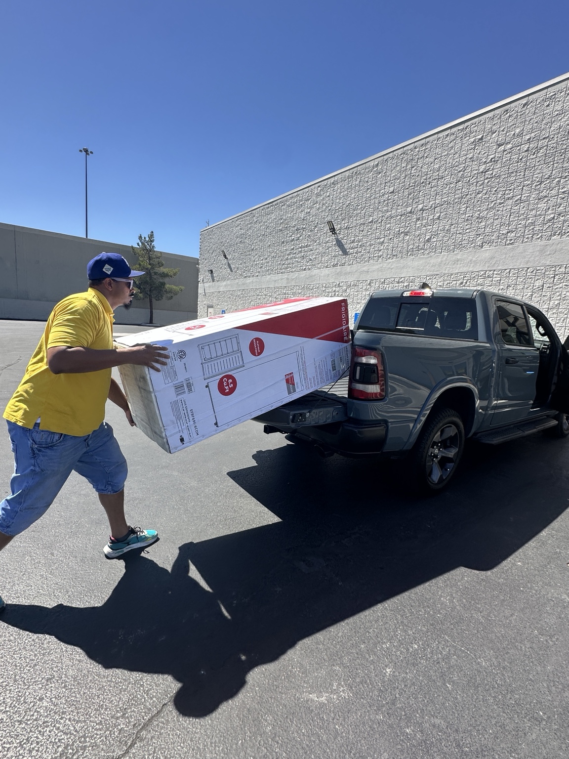 Refrigerator pickup and delivery by Crowne Hauling and Delivery in Las Vegas